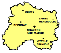 Carte du département de la Marne