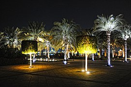 Park pałacowy nocą