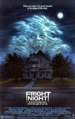 Fright night filmes de terror de halloween e pipoca