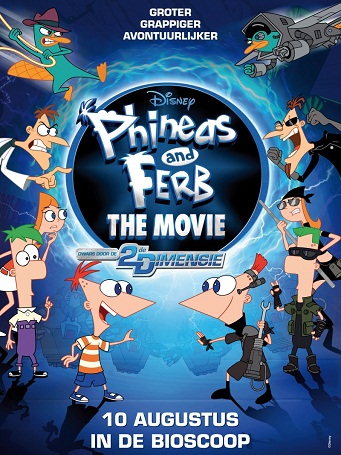 Ficheiro:Phineas and Ferb Across the 2nd Dimension Dutch theatrical poster.jpg