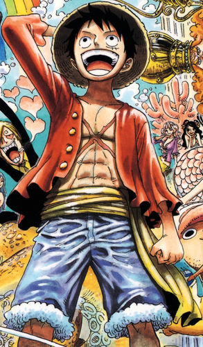 Monkey D. Luffy do One Piece. Imagens do anime e dos jogos.