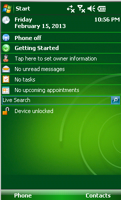 Fișier:Windows Mobile 6.1 screen.png