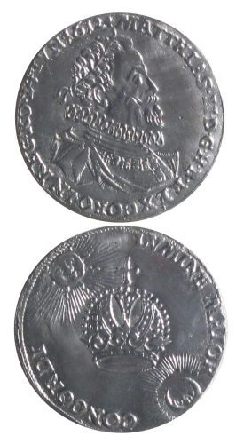 Fișier:Medalie dedicată încoronării lui Mathia II ca rege roman (Medalistică) 2224 02.06.2009 Tezaur 724DDE5A1D504F56B2C3B87389DF0498.jpg