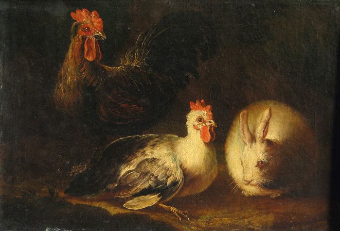 Fișier:Cocoș, găină și iepure de casă ; pandant Cobai și iepuri de casă (Artă plastică) 3882 02.11.2016 Tezaur BE5AD1A305D3463A98942B59F8E67451.jpg