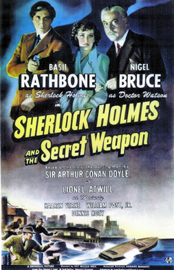 Fișier:Sherlock Holmes and the Secret Weapon - 1943 - Poster.png