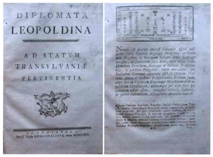 Fișier:Diplomata lopoldina. Ad statum Transylvaniae pertinentia, Claudiopoli, impress. Typis Episcopalibus, Anno 1791 (Carte veche și manuscris) 2529 03.09.2008 Tezaur AFA9C9C5A7474D3E8C4D30643F198270.jpg