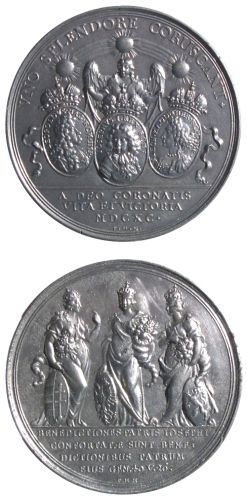 Fișier:Medalie dedicată încoronării lui Iosif I ca rege roman și Eleonorei Magdalena ca împărăteasă (Medalistică) 2226 02.06.2009 Fond 55BC860A6E8E4CB08261BFFA6628DB0F.jpg