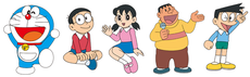 Doraemon: Intriga, Personajele, Referințe