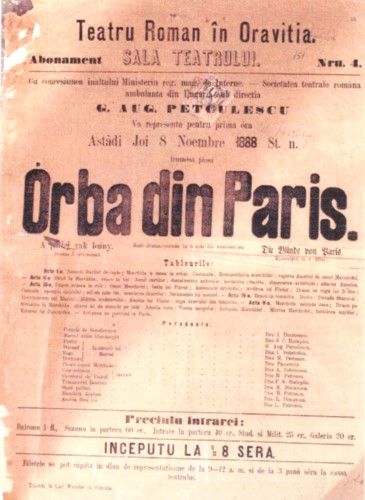 Fișier:Afiș al Teatrului Român din Oravița pentru drama-comedia „Orba din Paris” (Documente) 2220 04.04.2014 Fond 028942EBB6374706A7820D77843FFD74.jpg