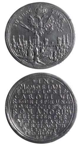 Fișier:Medalie dedicată încoronării lui Carol VI ca rege și împărat roman (Medalistică) 2314 16.07.2009 Tezaur 52D81FFDD1AD47839F529780DD5CC7F3.jpg