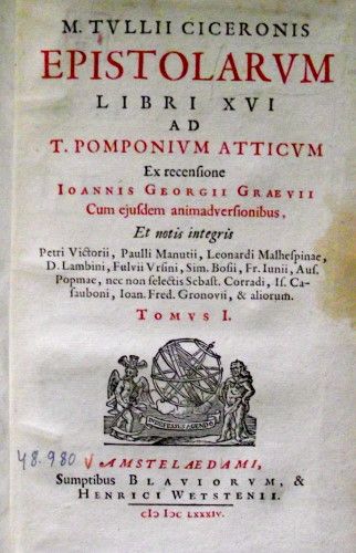 Fișier:Epistolarum libri XVI ad T. Pomponium Atticum (Carte veche și manuscris) 2745 04.11.2015 Tezaur 46EE413720564B78B34E8CB2E56612ED.jpg