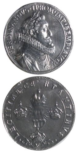 Fișier:Medalie dedicată încoronării lui Ferdinand al II-lea ca împărat roman (Medalistică) 2225 02.06.2009 Fond FFCE8A109D0C45B9B97AFFAE7525D518.jpg