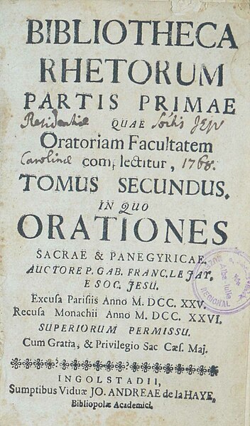 Fișier:Bibliotheca rhetorum partis primae, quae oratoriam facultatem complectitur (Carte veche și manuscris) 2970 05.12.2018 Fond CC23475DA4AD49E997B6A8D2DE9274E2.jpg