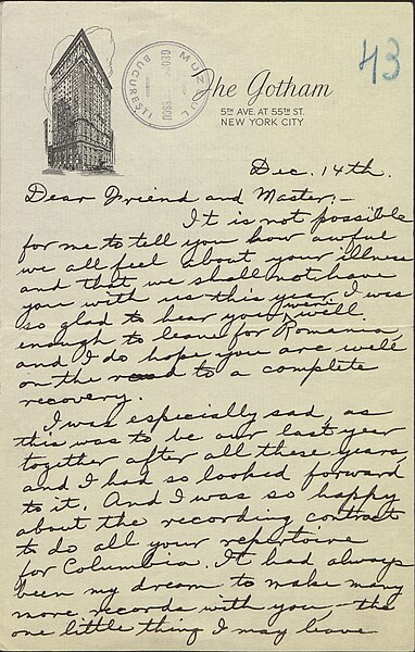 Fișier:Scrisoare trimisă compozitorului George Enescu de către pianistul american Sanford Schlüssel (Istorie) 2587 06.06.2019 Tezaur 657AF67F63FE482EBC9C6A80642C2737.jpg