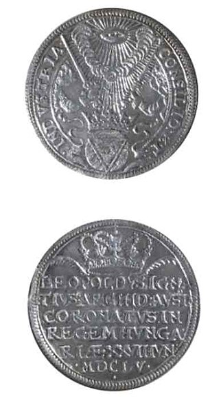 Fișier:Medalie dedicată încoronării lui Leopold I ca rege al Ungariei (Medalistică) 2448 15.07.2008 Fond DE7C67DA84BA48F69B3BC1E9D427D32E.jpg