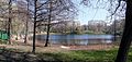 Lacul din Parcul Circului primăvara, fără vegetaţia acvatic