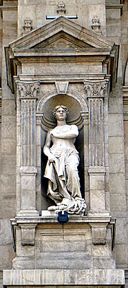 Statuie alegorică Elocinţa - Palatul de Justiţie din Bucureşti