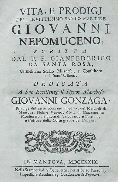 Fișier:Vita e prodigj dell'invittissimo santo martire Giovanni Nepomuceno (Carte veche și manuscris) 3173 10.12.2019 Fond CB251C59D9E0444EAC4C71EFB5AF5A18.jpg