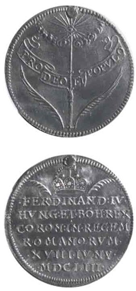 Fișier:Medalie dedicată încoronării lui Ferdinand IV ca rege roman (Medalistică) 2448 15.07.2008 Fond A2CFAEDBBEA6416299458049B73DD302.jpg