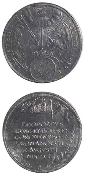 Fișier:Medalie dedicată încoronării lui Leopold I ca rege roman (Medalistică) 2448 15.07.2008 Fond 700FE23440C04CBC9FEE3529574D8BFC.jpg