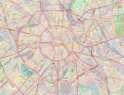 Harta de localizare Rusia Moscova centru