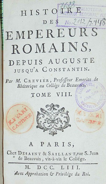 Fișier:Histoire des Empereurs Romains depuis Auguste jusqu'à Constantin (Carte veche și manuscris) 2970 05.12.2018 Fond 7B596818AE0B4AF7AB6100A0B2737938.jpg