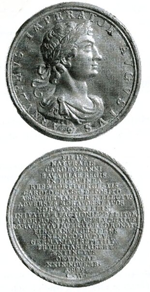 Fișier:Medalie dedicată împăratului Arnulf de Carintia (Medalistică) 2157 23.03.2007 Tezaur 6ADE08921933498299CC6E375A1666FF.jpg