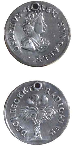 Fișier:Medalie dedicată încoronării lui Iosif I ca rege al Ungariei (Medalistică) 2448 15.07.2008 Fond B63B9EE0D8DD4934951DE0D67C8CEFEE.jpg