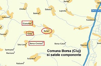 Comuna Borşa și satele componente
