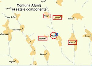 Comuna Aluniș și satele componente