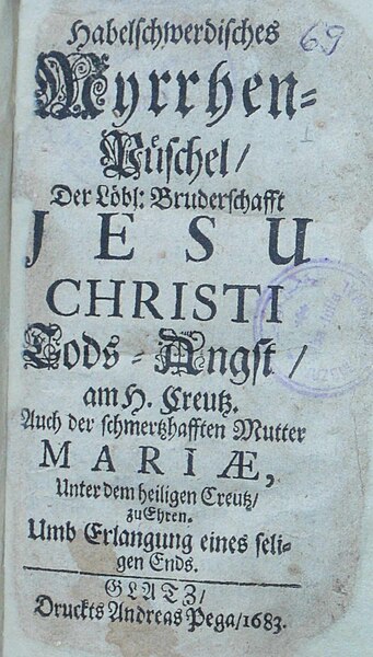 Fișier:Habelschwerdisches Myrrhen-buschel - der Lobl. Bruderschafft Jesu Christi (Carte veche și manuscris) 3173 10.12.2019 Fond A4935CE44FC94E1D9F6C2D7077C7F5C1.jpg