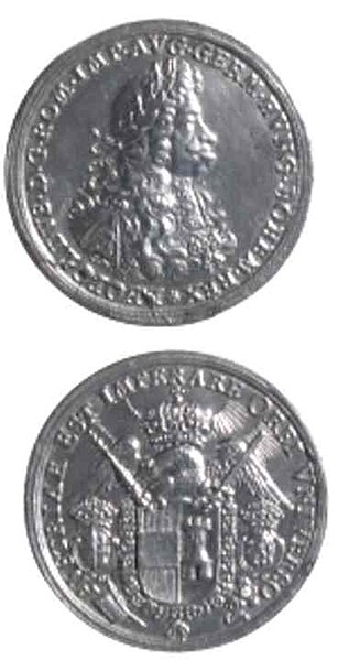 Fișier:Medalie dedicată încoronării lui Leopold I ca împărat roman (Medalistică) 2352 26.05.2008 Tezaur 31CE23E5F6894600A48040D7E72EAFC5.jpg