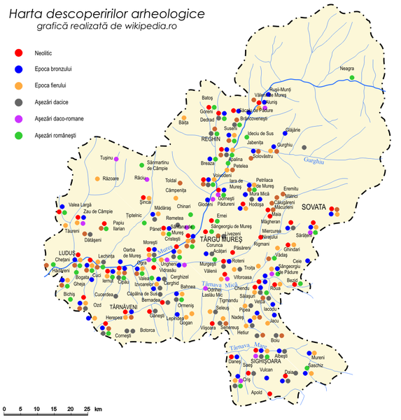 Fișier:Mures harta arheologie.png