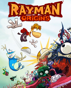 Логотип игры с персонажами Рэйманом, Глобоксом и двумя Тинси