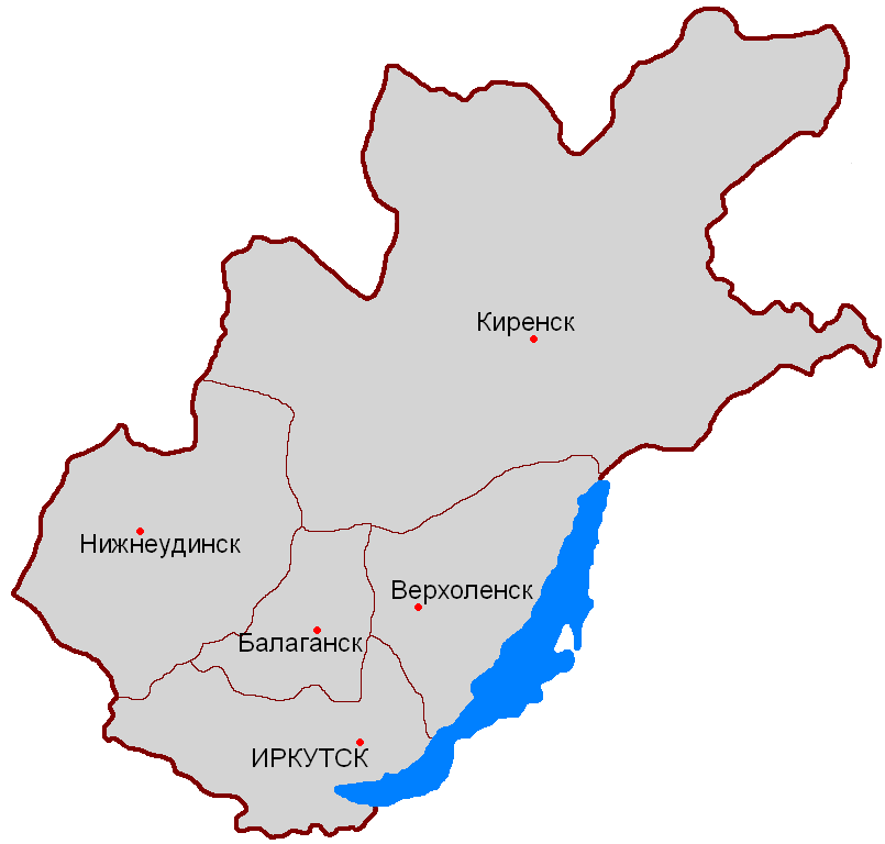 Подробная карта киренского района иркутской области