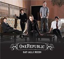 Обложка сингла OneRepublic «Say (All I Need)» (2008)