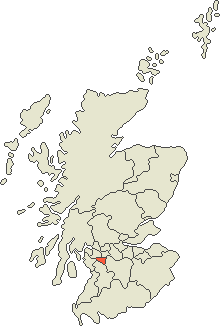 Renfrewshire del Este en el mapa