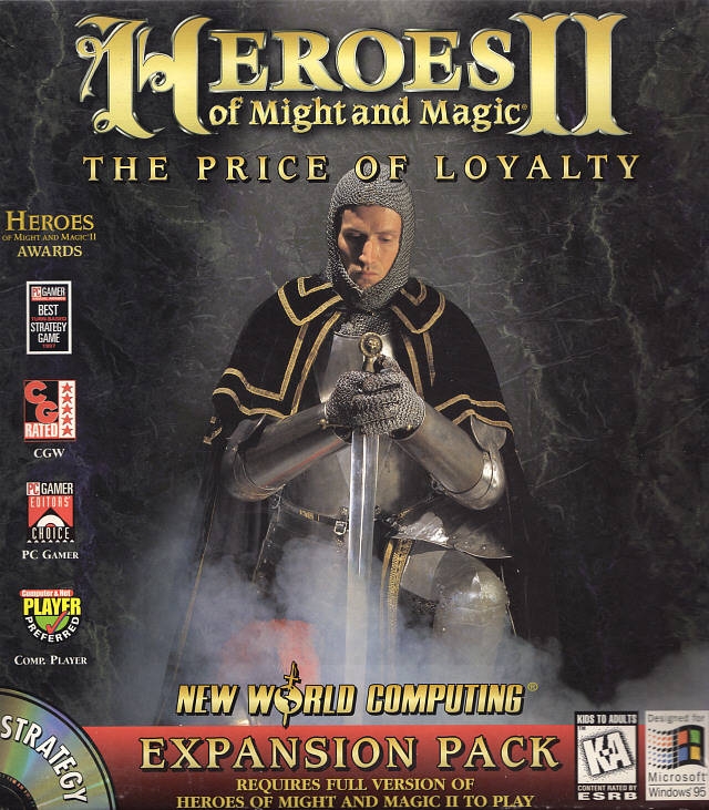 The cover of Heroes of Might & Magic II: The Price of Loyalty!