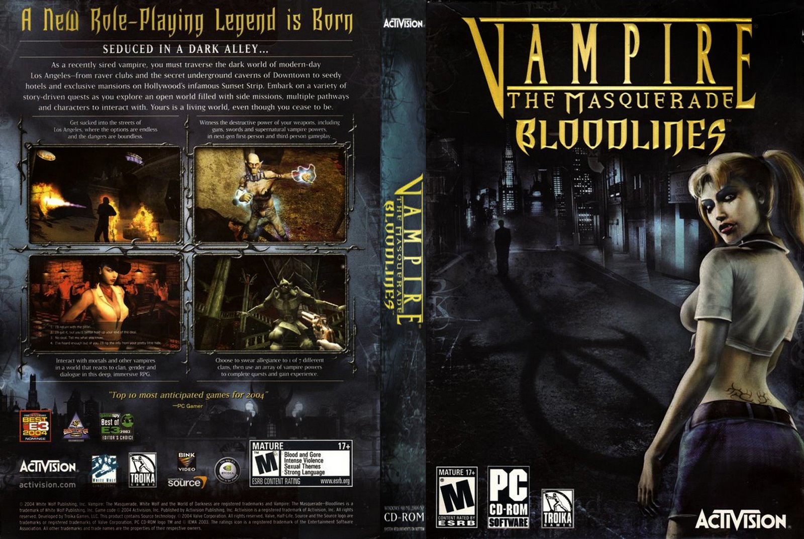 Файл:Vampire The Masquerade Bloodlines - front and rear cover.jpg —  Википедия