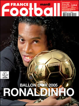 номер 2005 года, с Роналдиньо и наградой «Золотой мяч».