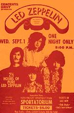 Афиша концерта Led Zeppelin 1971 года в рамках североамериканского турне