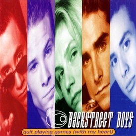Обложка сингла Backstreet Boys «Quit playing games (with my heart)» (1996)