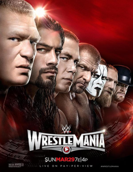 Afiș oficial cu diverse superstaruri WWE