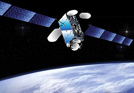 Иллюстрация телекоммуникационного спутника Eutelsat 3D