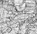 Kuntsevo und Umgebung auf der Karte von 1860