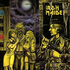 Cover av Iron Maidens singel "Women in Uniform" (1980)