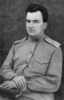 N. A. Shilov under en forretningsrejse til fronten af ​​Første Verdenskrig, 1916.