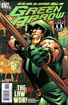 Обложка комикса «Green Arrow» (том 3) № 60 (май 2006). Художник Скотт Макдэниел