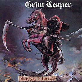 Обложка альбома Grim Reaper «See You in Hell» (1983)