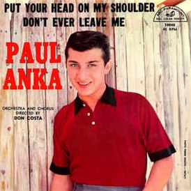 Обложка сингла Пола Анки «Put Your Head on My Shoulder» (1959)